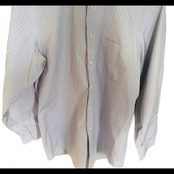 KIRKLAND SIGNATURE Non Iron Button Down Shirt With Long Sleeves Blue Size 16-33 - Picture 5 of 8